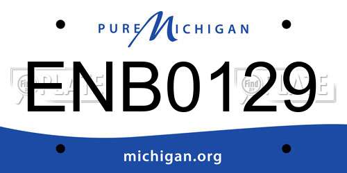 ENB0129 Michigan License Plate