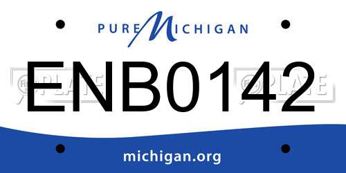 ENB0142 Michigan License Plate