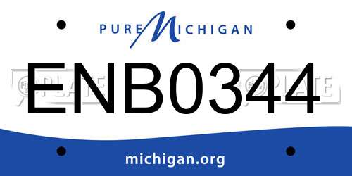 ENB0344 Michigan License Plate