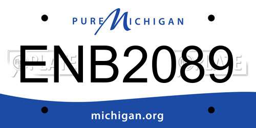 ENB2089 Michigan License Plate