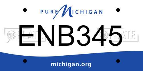 ENB345 Michigan License Plate