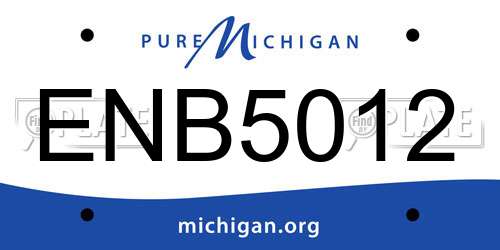 ENB5012 Michigan License Plate