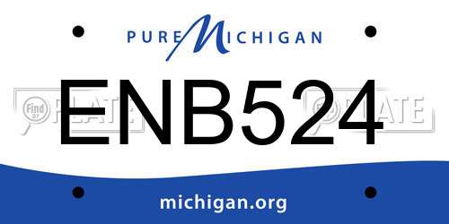ENB524 Michigan License Plate