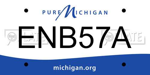ENB57A Michigan License Plate