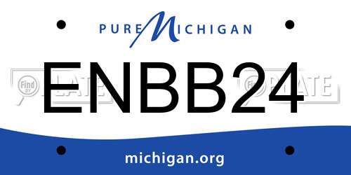 ENBB24 Michigan License Plate