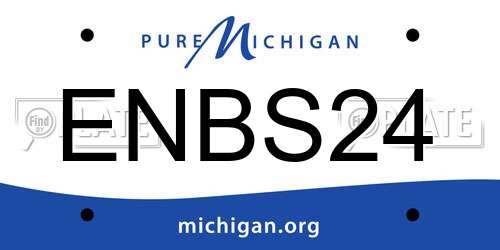ENBS24 Michigan License Plate