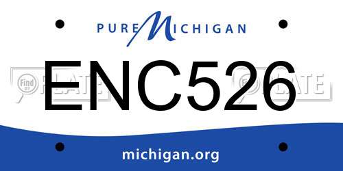 ENC526 Michigan License Plate