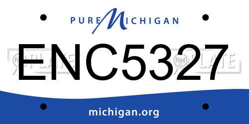 ENC5327 Michigan License Plate