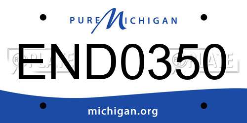 END0350 Michigan License Plate