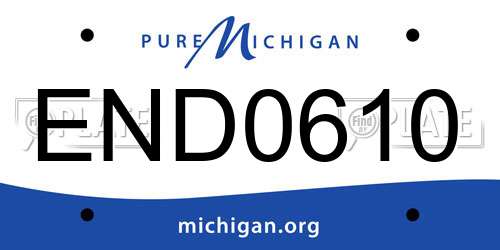 END0610 Michigan License Plate