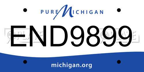 END9899 Michigan License Plate