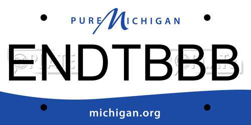 ENDTBBB Michigan License Plate