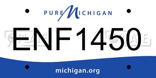 ENF1450 Michigan License Plate