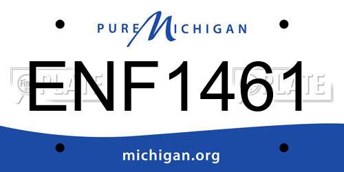 ENF1461 Michigan License Plate