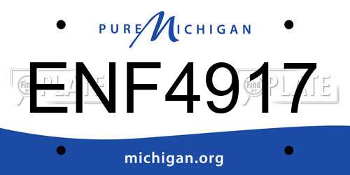 ENF4917 Michigan License Plate
