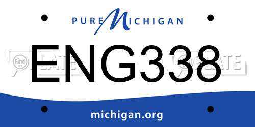 ENG338 Michigan License Plate