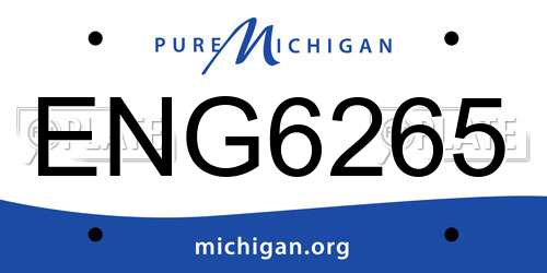 ENG6265 Michigan License Plate