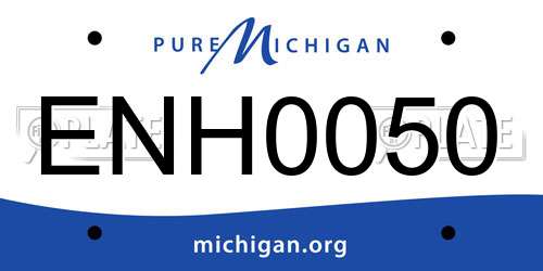 ENH0050 Michigan License Plate
