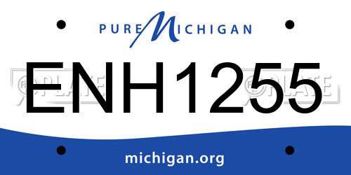 ENH1255 Michigan License Plate