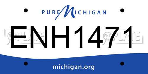 ENH1471 Michigan License Plate