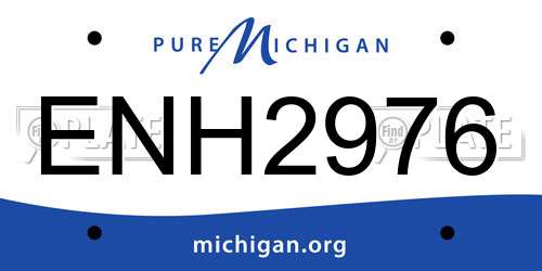 ENH2976 Michigan License Plate