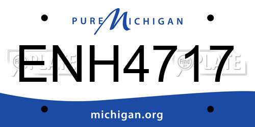 ENH4717 Michigan License Plate
