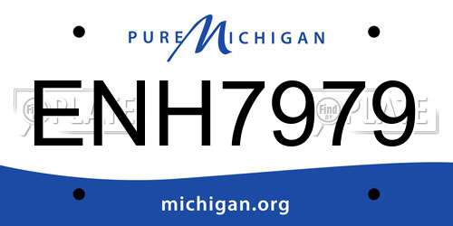 ENH7979 Michigan License Plate