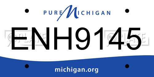 ENH9145 Michigan License Plate