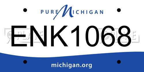 ENK1068 Michigan License Plate