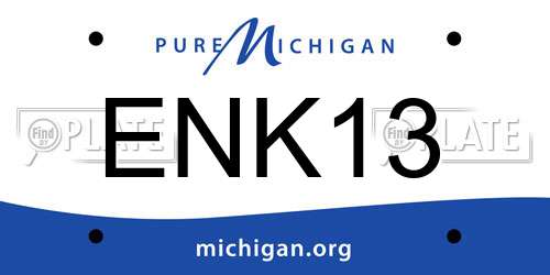 ENK13 Michigan License Plate