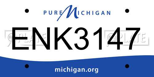 ENK3147 Michigan License Plate