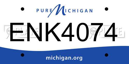 ENK4074 Michigan License Plate