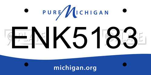 ENK5183 Michigan License Plate