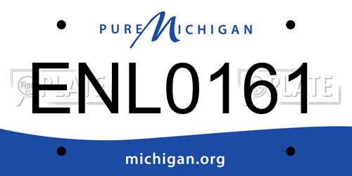 ENL0161 Michigan License Plate