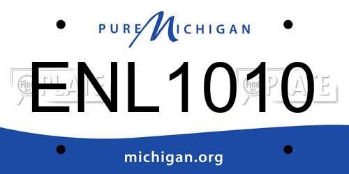 ENL1010 Michigan License Plate