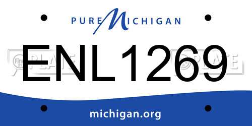ENL1269 Michigan License Plate