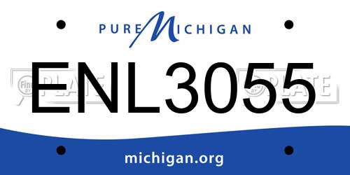 ENL3055 Michigan License Plate