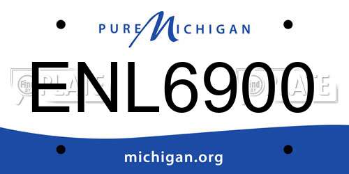 ENL6900 Michigan License Plate