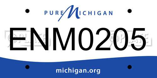 ENM0205 Michigan License Plate