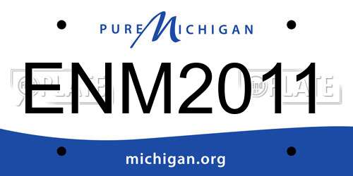 ENM2011 Michigan License Plate