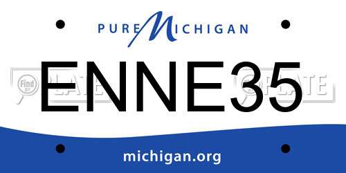 ENNE35 Michigan License Plate