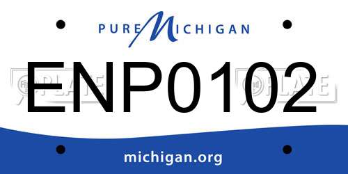 ENP0102 Michigan License Plate