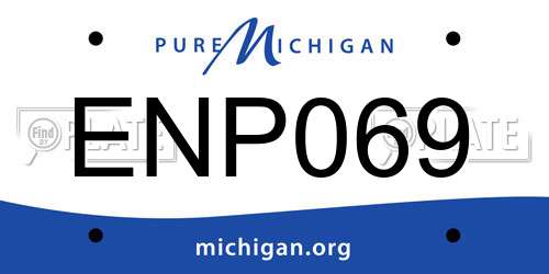 ENP069 Michigan License Plate