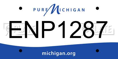 ENP1287 Michigan License Plate