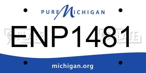 ENP1481 Michigan License Plate