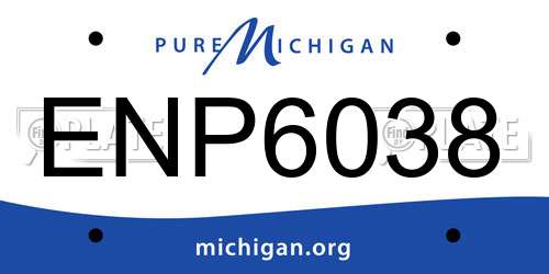 ENP6038 Michigan License Plate