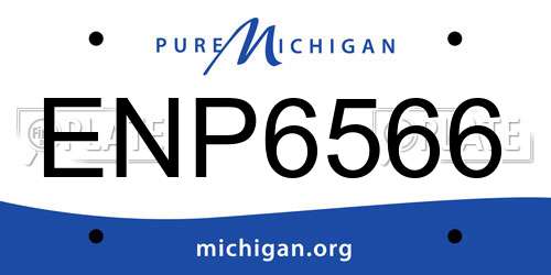 ENP6566 Michigan License Plate