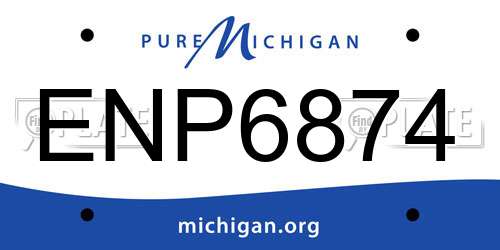 ENP6874 Michigan License Plate