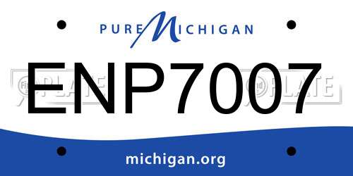 ENP7007 Michigan License Plate