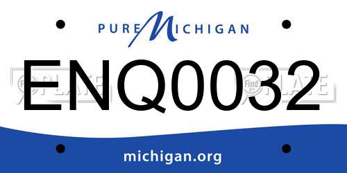 ENQ0032 Michigan License Plate